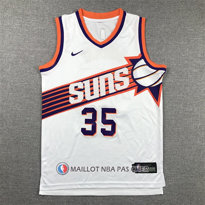 Maillot Enfant Phoenix Suns Kevin Durant NO 35 Association 2023-24 Blanc